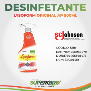 Desinfetante Lysoform Original AP 500ML