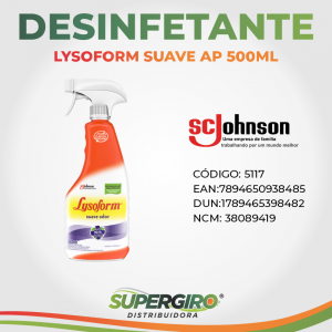 Desinfetante Lysoform Suave AP 500ML