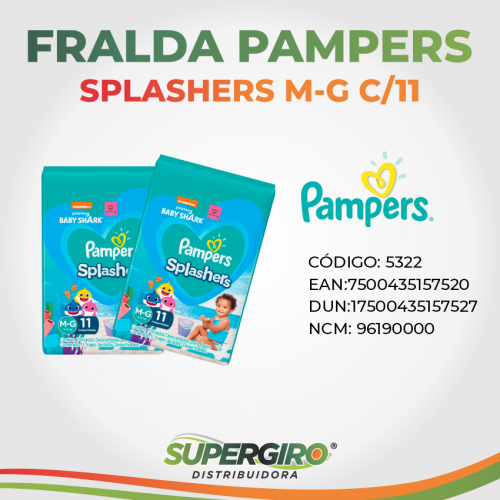 Fraldas Pampers Splashers M-G