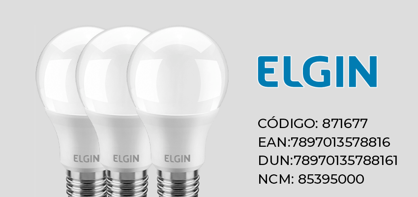 Nova lâmpada Bulbo Elgin LED 11W A60 Bivolt