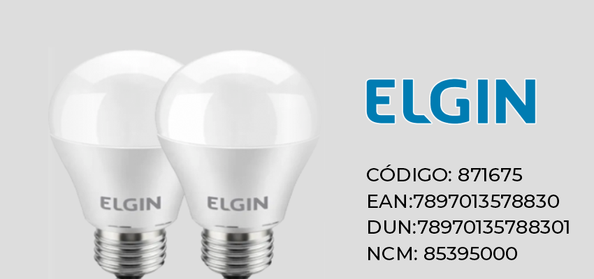 Nova lâmpada Bulbo Elgin LED 15W A65 Bivolt