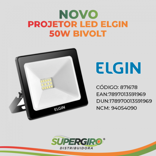 Novo Projetor LED Elgin 50W Bivolt