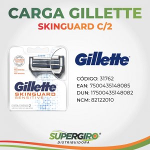 Carga Para Aparelho de Barbear Gillette Skinguard Sensitive 2 Unidades