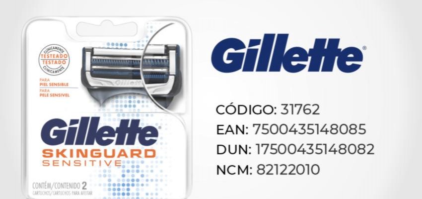 Carga Para Aparelho de Barbear Gillette Skinguard Sensitive 2 Unidades